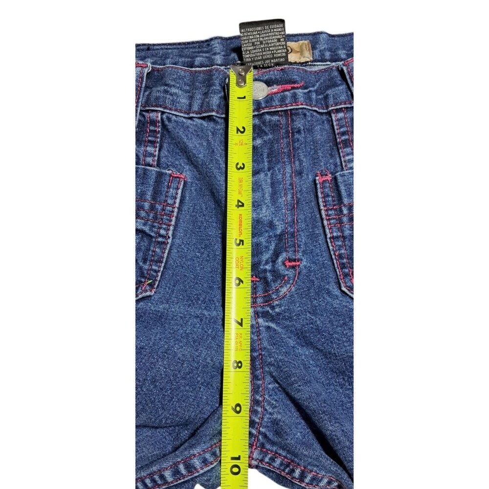 Joe Martino Flared Jeans Womens Size M Blue Cotton Denim Unique Stitch Design Vi - Picture 14 of 16